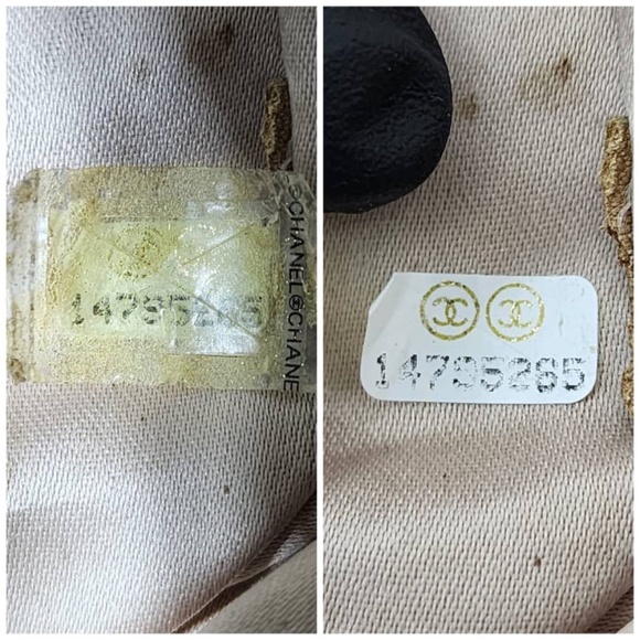 Authentic CHANEL Nylon Printed Quilted Accordion Flap Shoulder Bag Black/Gold - Picture 6 of 16